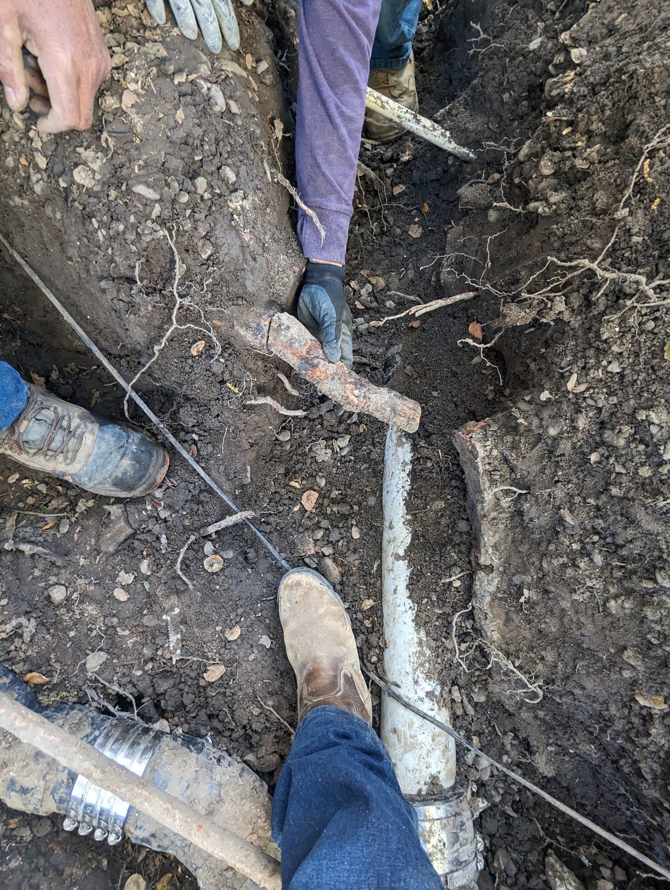 Our crew in the trench